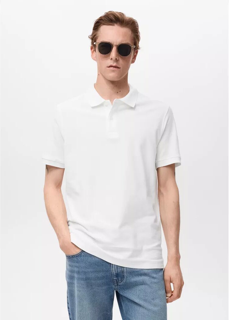 Mango Man - Poloshirt, kurzarm, für Herren, Weiss, Größe S
