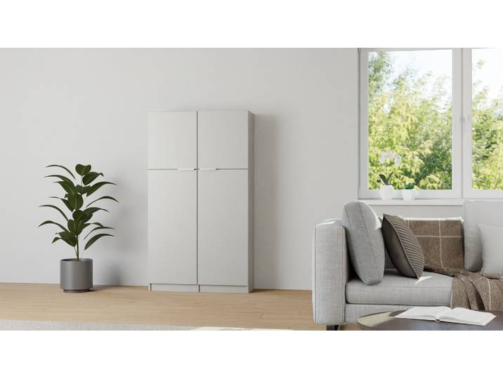 30cm tiefer Kleiderschrank Premium Dekore Grau