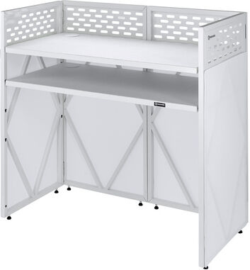 Roadworx DJ Table ALU White Shelf Blanc