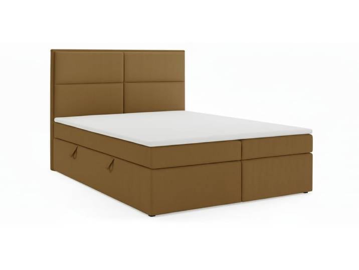 Lit continental avec matelas , miel, 180x200 cm