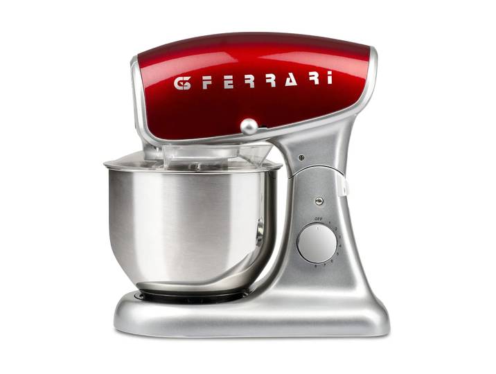 G3 Ferrari Pastaio deluxe Küchenmaschine Silber-Rot