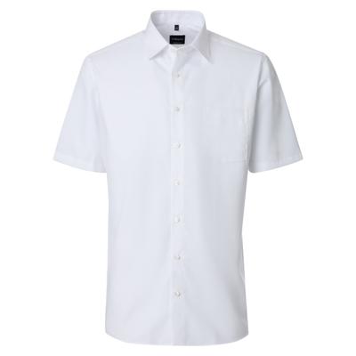 Businesshemd VENTI "VENTI Businesshemd Kurzarm uni", Herren, Gr. 38, Normalgrößen, weiß, 100% Baumwolle, unifarben, comfort fit, Hemden