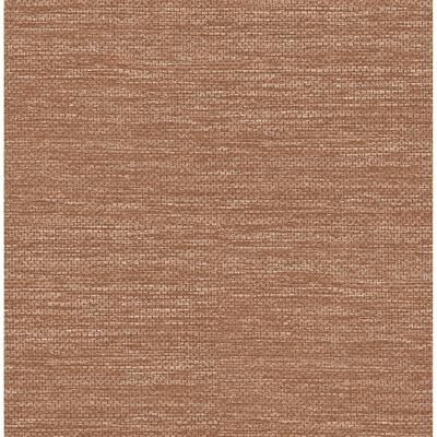 A-Street Prints Malin Rust Faux Grasscloth Wallpaper