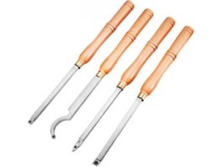 VEVOR Stechbeitel Set Wellendurchmesser 12 mm, Stemmeisen Holz 4-Teilig, Stechbeitel mit Holzgriff, Stecheisen mit T15- und T20 Inbusschlüssel