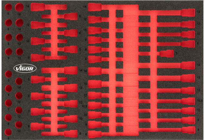 VIGOR Insert en mousse souple, vide V4728 (V4728)