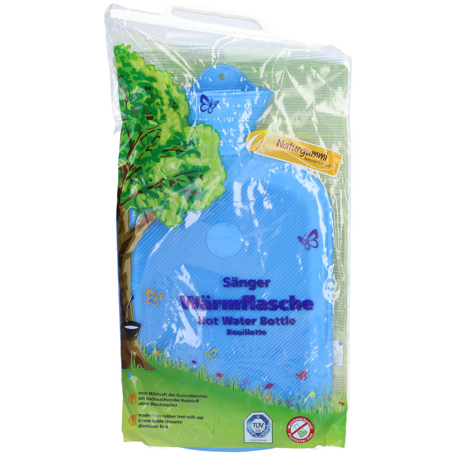 Sänger Wärmflasche 2l Lamelle 1seitig blau 1 St