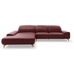Musterring Ecksofa MR 2490 Leder Burgundy 207 x 342 cm