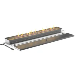 muenkel design safety burner [manueller Ethanol Brenner]: 1200 mm - 1x Schutzglas