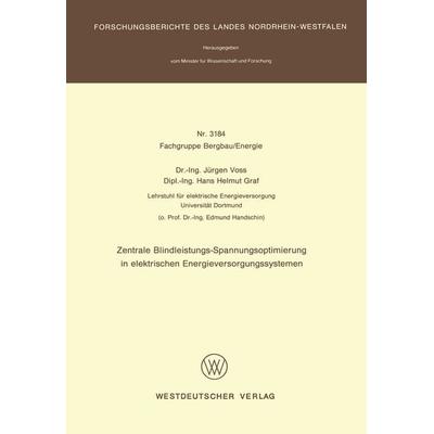 Zentrale Blindleistungs-Spannungsoptimierung in elektrischen Energieversorgungssystemen, Taschenbuch von Jürgen Voss, VS Verlag für