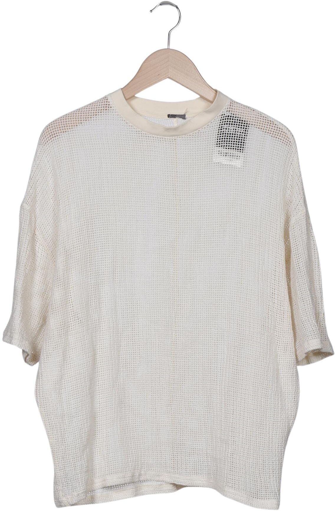 asos Herren T-Shirt, Cremeweiß, Gr. M, Baumwolle - Second Hand