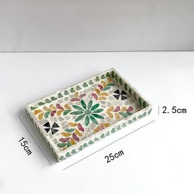 Inspire Daily Merch Colorful Storage Container, Rectangular Shell Tray, Decorative Storage Board 2
