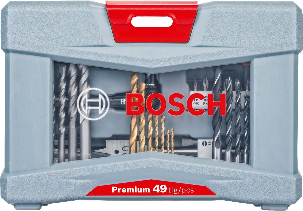 Bohrer- und Bit-Set BOSCH "Premium X-Line", grau (weiß, neutral), Bohrer, Bohrer- und Bit-Set weiß, neutral Einheitsgröße
