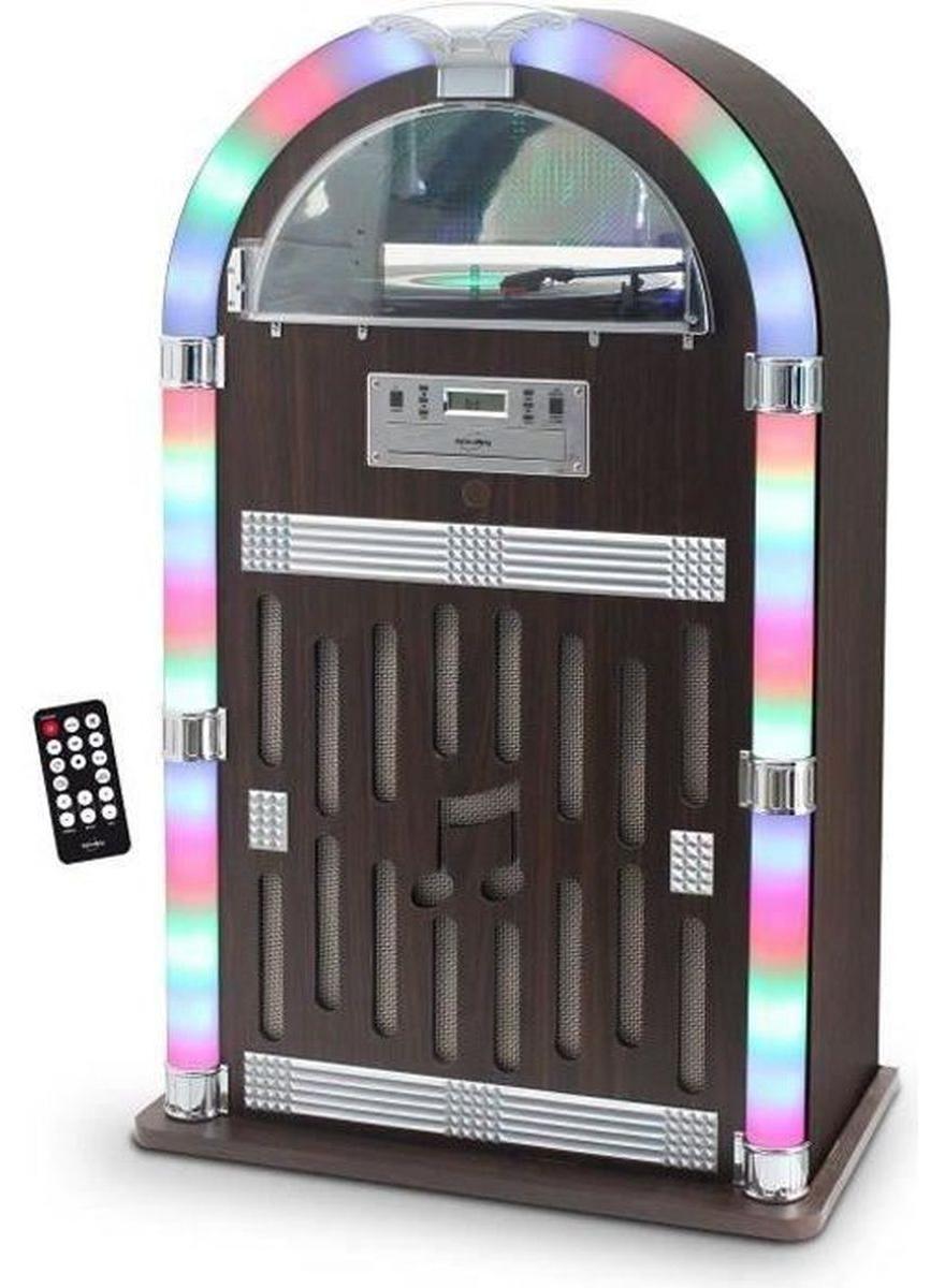 Inovalley Retro 32 CD-Kompaktanlage, 1 Lautsprecher, 30 Watt RMS, CD, Plattenspieler, MP3, Bluetooth