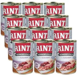 Rinti Kennerfleisch Schinken Nassfutter für Hunde - Schinken 12x400g