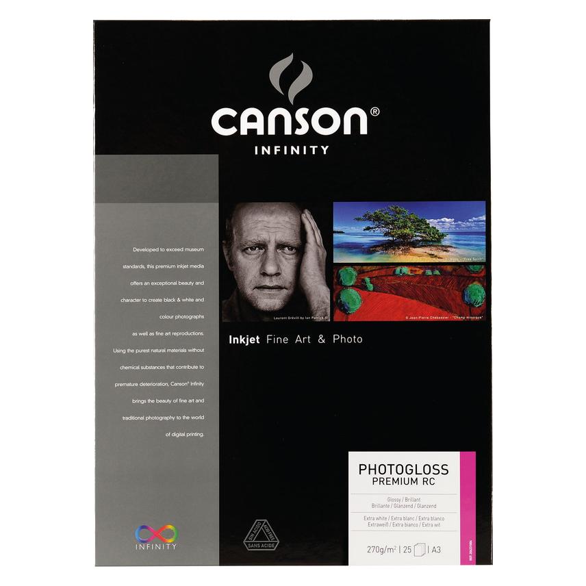 Canson Infinity Fotopapier PhotoGloss Premium RC (270 g/m², A3, 25 Stk.) (206231004)