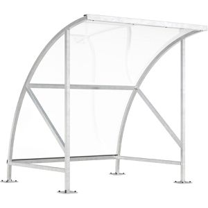 WSM Fahrradunterstand Bamberg B 1/02, silber, aus Metall, 3 Wände aus Kunststoff, (B/T) 209 x 210cm