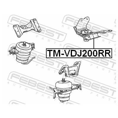 FEBEST Lagerung, Motor TM-VDJ200RR mitte für TOYOTA