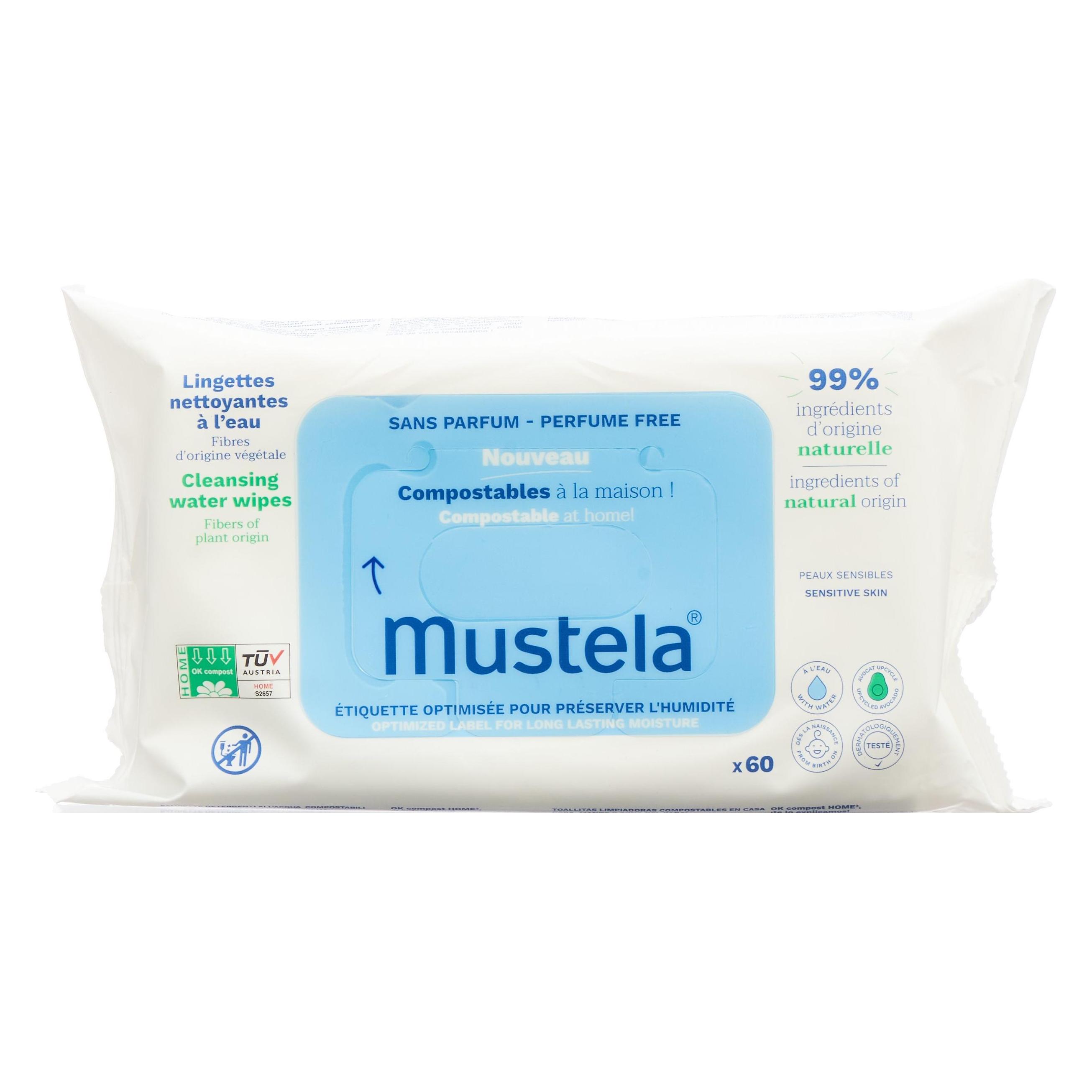 Mustela Biologisch abbaubare, kompostierbare Wischtücher für zu Hause (050714)