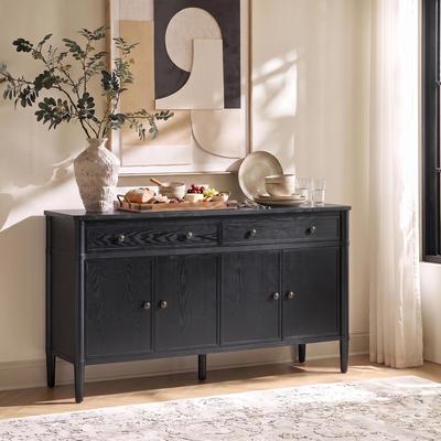 "HULALA HOME Aggie Transitional 58"" Wide 4 door 2-Drawer Sideboard"