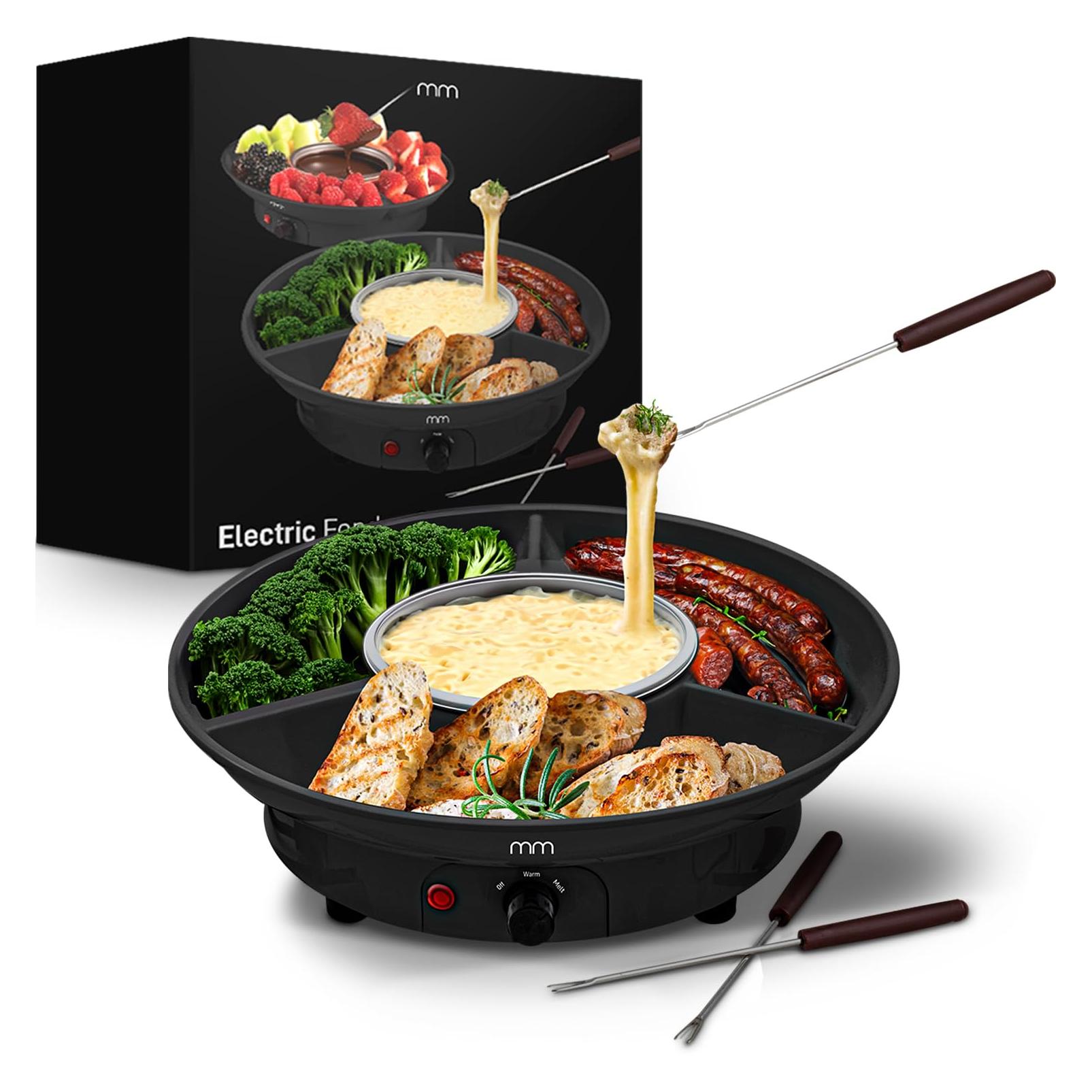 Mikamax MM - Electric Fundue Set (Käsefondue, Schokoladenfondue) (05111)