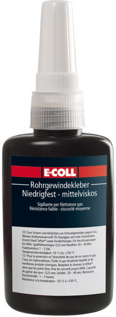 E-COLL Colle pour filetage de tuyaux 50g haute résistance viscosité moyenne (4317784425698)