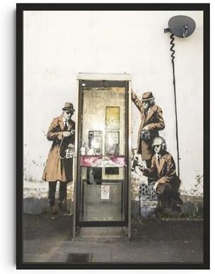 Uplift Essentials Banksy Graffiti Art Poster Street Art Series Canvas Mural Modern Banksy Image Wall Art style 3 8x12 In