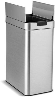 Ultra-thin Kitchen Trash Can w/ Wing Cover Automatic Induction