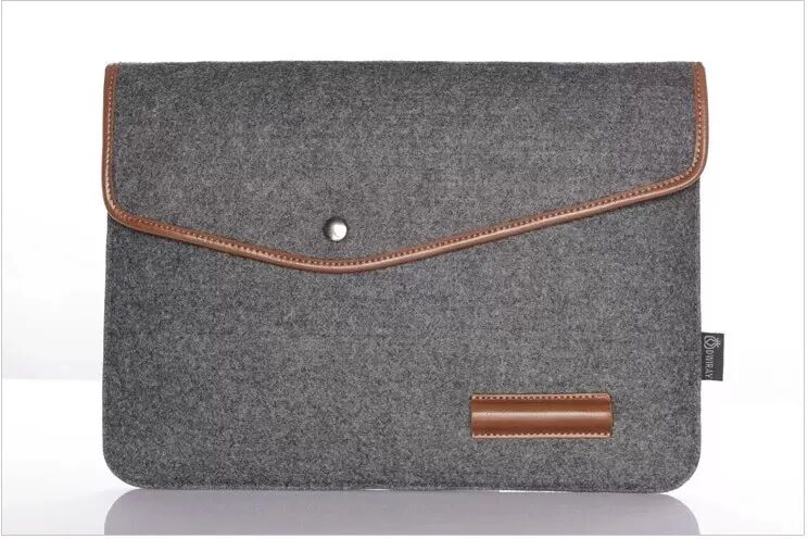 INF Housse élégante en feutre gris foncé pour tablette/ordinateur portable - 14 pouces