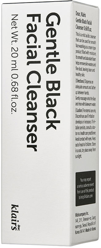 Klairs Gentle Black limpador facial 20 ml