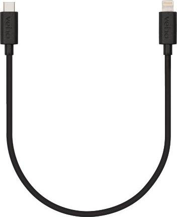 Veho Veho VCL-004-MFI-C-20CM Lightning naar USB-C kabel, 20 cm, zwart