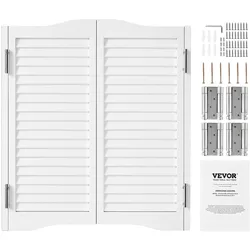 VEVOR Saloontür, 805x28x900 mm, Flügeltür, Schwingtür mit Scharnieren & Beschlagsatz, einfach zu installieren, gewölbte Innenschwingtüren für Cafés, Flur, Küche, Bar, Pub, Eingang, weiß