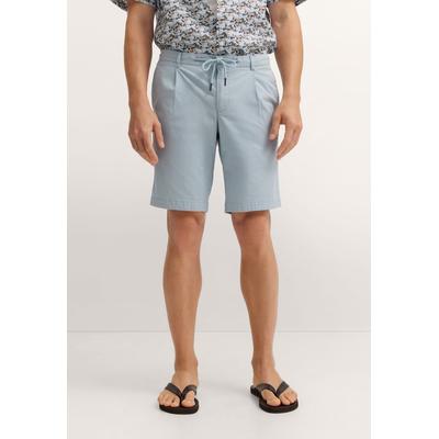Bermudas BUGATTI "Soft touch", Herren, Gr. 48, Normalgrößen, 320, hellblau, 98% Baumwolle, 2% Elasthan, unifarben, normal, Hosen Bermudas, mit Kordelzug