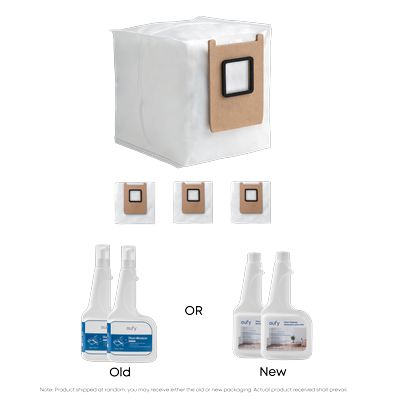 eufy Dust Bag, 3 pieces, 3L + eufy Floor Cleaner, Ready to Use, 473 ml Compatible with C28