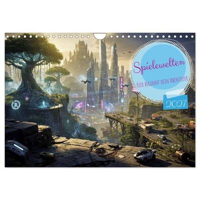 Spielewelten (Wandkalender 2027 DIN A4 quer), CALVENDO Monatskalender