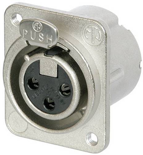 Neutrik NC3FD-LX-M3 XLR-Steckverbinder Flanschbuchse, Kontakte gerade Polzahl: 3 Silber 1St.