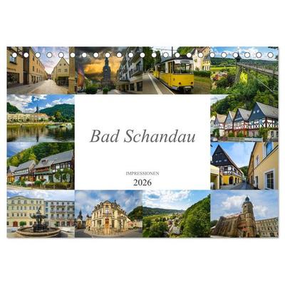 Bad Schandau Impressionen (Tischkalender 2026 DIN A5 quer), CALVENDO Monatskalender
