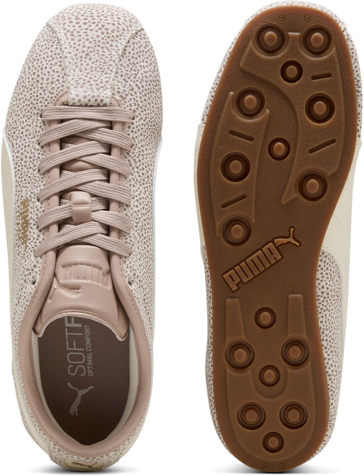 Sneaker PUMA "TACKLE TOPCAT", Damen, Gr. 39, rose latte, frosted ivory, gum, Leder, mehrfarbig, Schuhe Sneaker, für vielseitige Aktivitäten, mit Leder-Obermaterial, mit Schnürung rose latte, frosted ivory, gum 39