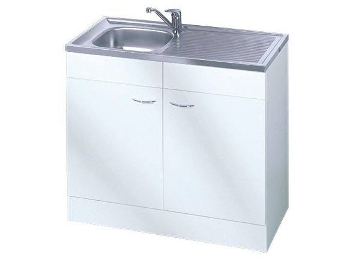 Spülenschrank KOCHSTATION KS-Elster , weiss (weiß), B:80cm H:85cm T:50cm, Holzwerkstoff, Schränke, Spülenschrank, Breite 80 cm