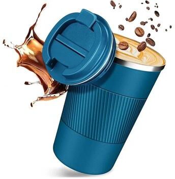 Inspire Select 304 Stainless Steel Leakproof Travel Coffee Mug Double Wall Insulated Thermal Bottle blue 17.2 Fl Oz