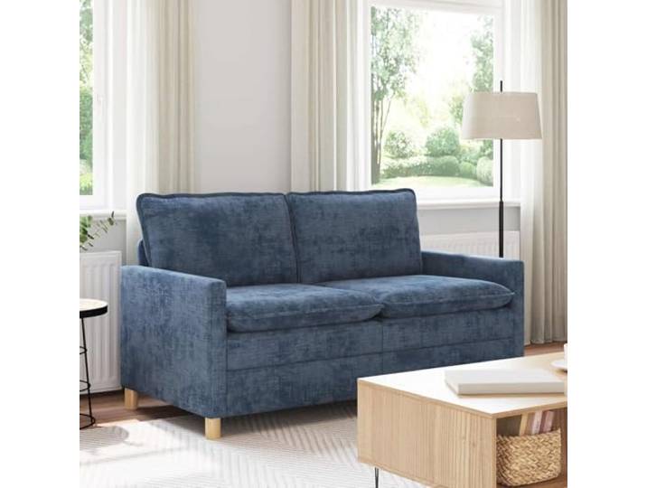 ZQQLVOO Sofa Blau 156 x 81 x 87,5 cm Polyester Doppelte Kissen, Abnehmbare Bezüge, Verstellbare Armlehnen, Stabiler Holzrahmen