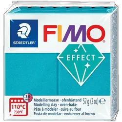 6x Fimo, Modelliermasse, Mod.masse effect türkis metallic