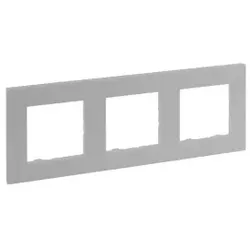 Legrand 864373 Niloe Step 3-Fach Rahmen Aluminium