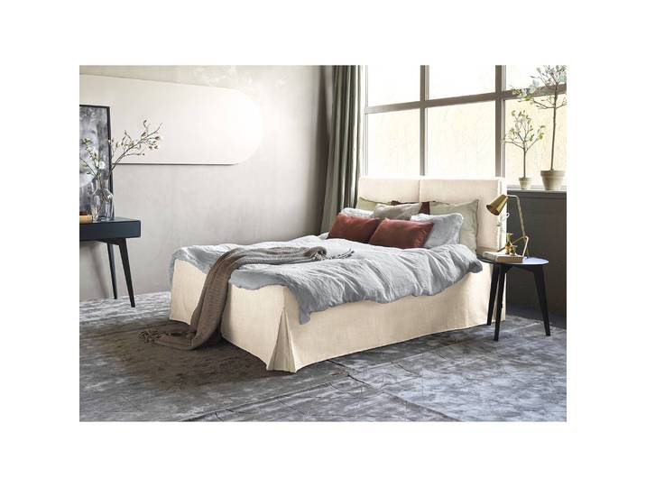 Polsterbett Nathan 200 x 200cm Flachgewebe Meave Beige Buche