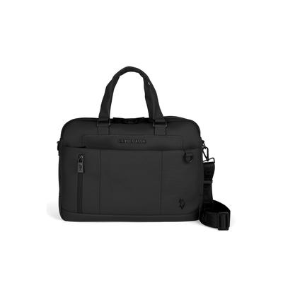 Aktentasche U.S. POLO ASSN. "NEW CAMBRIDGE BUSINESS BAG Unisex", Damen, Gr. B/H/T: 10cm x 30cm x 10cm onesize, schwarz, Polyester, Taschen, Aktentasche unisex, Laptoptasche, Business-Tasche, Briefcase, Sale