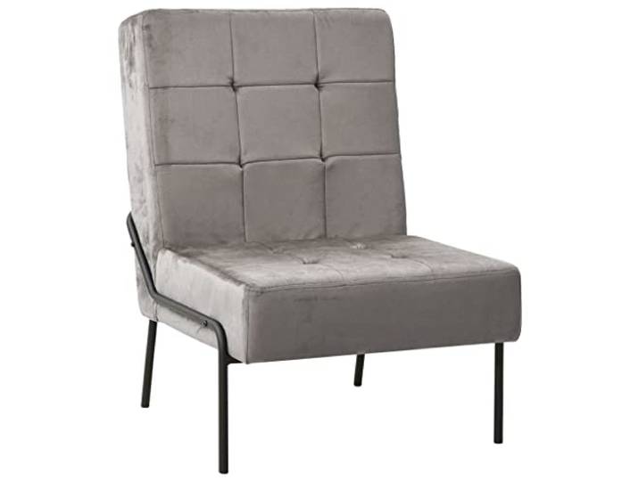 vidaXL Relaxstuhl Sessel Relaxsessel Polsterstuhl Polstersessel Wohnzimmerstuhl Esszimmerstuhl Küchenstuhl Stuhl Lounge 65x79x87cm Hellgrau Samt
