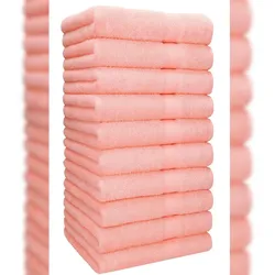 Betz 10 Stück Handtuch-Set PALERMO Größe 50x100cm Farbe Apricot 100% Baumwolle