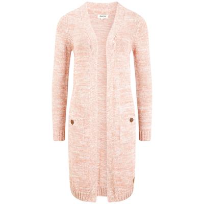 Strickjacke OXMO "Strickjacke OXPhiletta", Damen, Gr. S, rosa (cameo braun), Obermaterial: 100% Baumwolle CO., Strickjacken Strickjacke