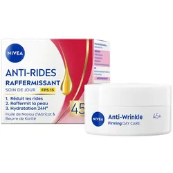 2x Nivea, Gesichtscreme, Anti-Falten Straffung Tagespflege 45+ LSF 15 (50 ml, Tagescreme, Bis SPF 10)