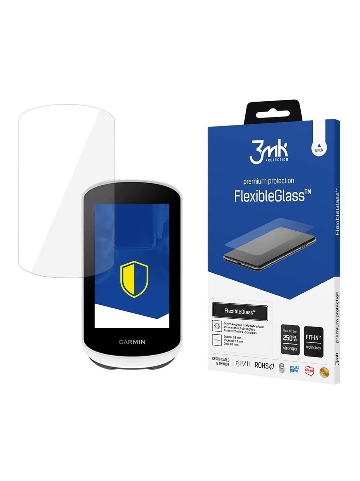 3mk FlexibleGlass hybrid glass on Garmin Edge Explore 2