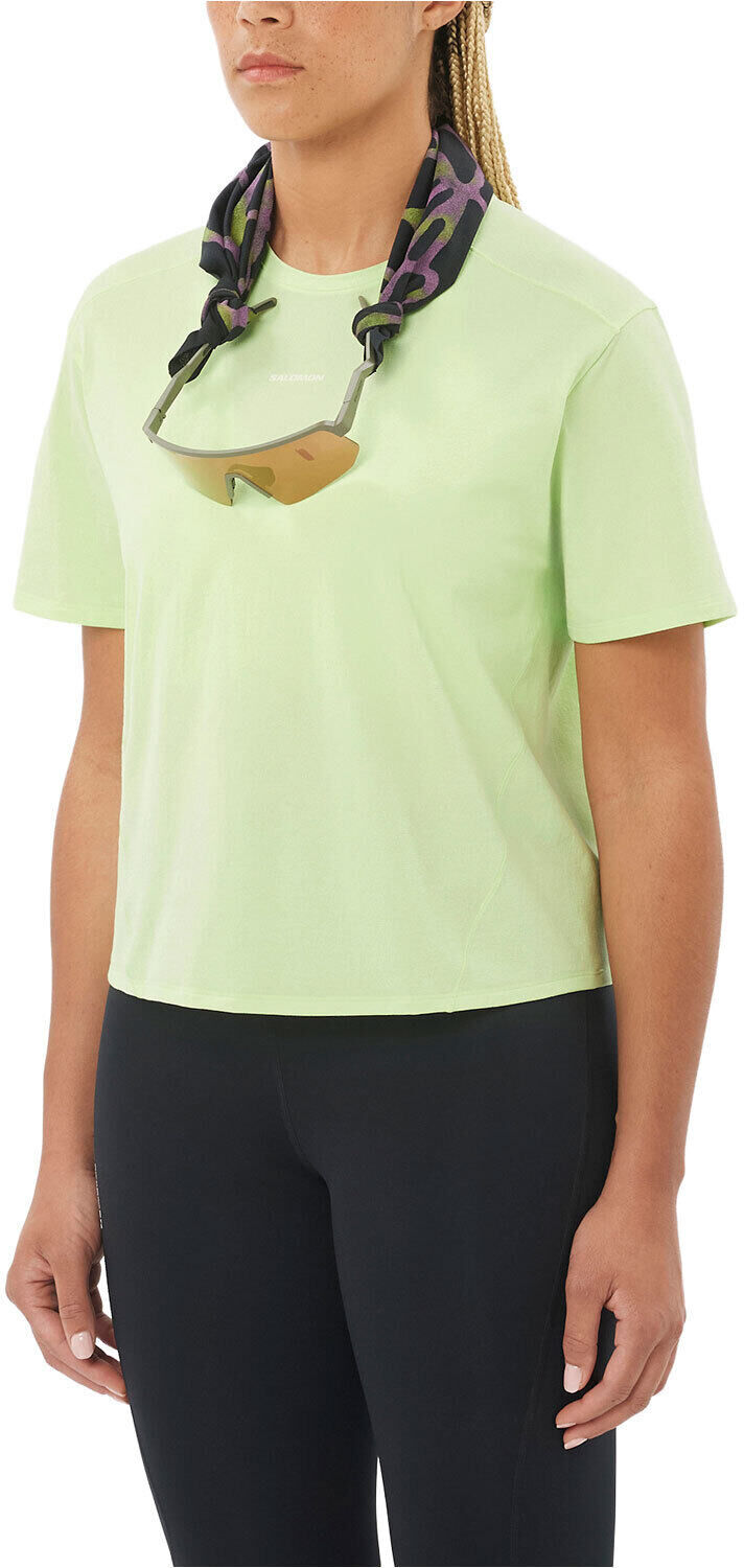 Salomon trackline camiseta montaña manga corta mujer Verde (L)